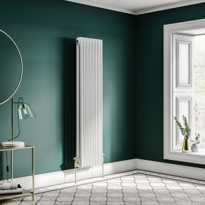 Keswick 1500 x 380mm Cast Iron Style Traditional 2 Column White Radiator