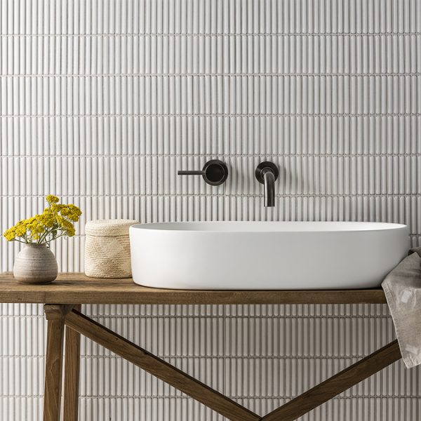 Arezzo Round Gunmetal Grey Wall Mounted (2TH) Basin Mixer Tap - Image 5