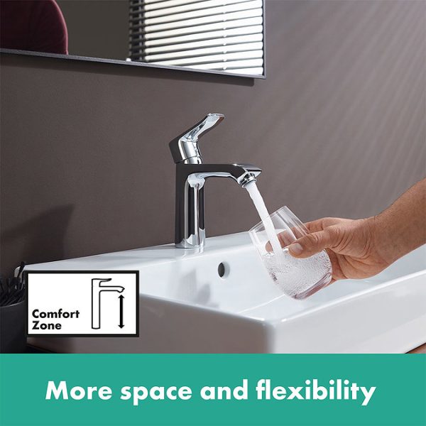 hansgrohe Metris Single Lever Basin Mixer 110 with Pop up Waste - Image 7