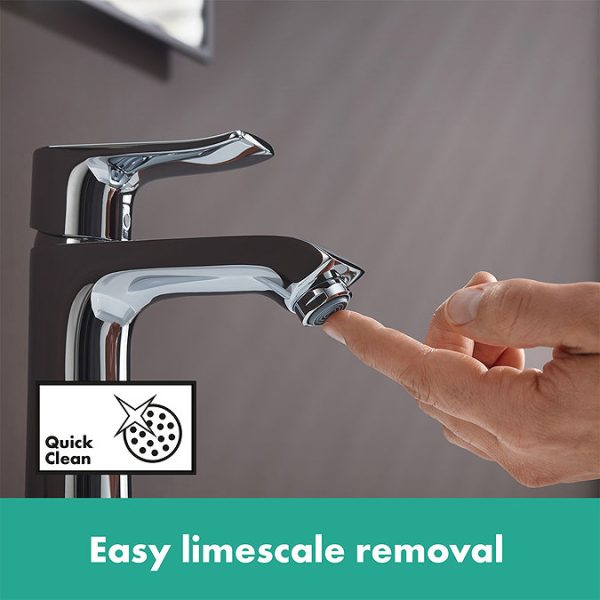 hansgrohe Metris Single Lever Basin Mixer 110 with Pop up Waste - Image 2
