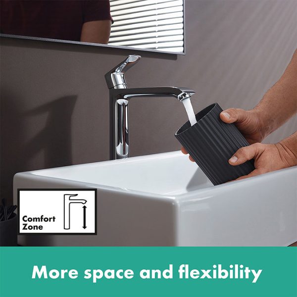 hansgrohe Metris Single Lever Basin Mixer 260 with Pop up Waste - Image 6