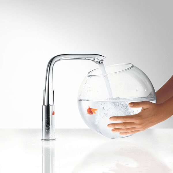 hansgrohe Metris Single Lever Basin Mixer 230 with Swivel Spout and Pop up Waste - Image 2
