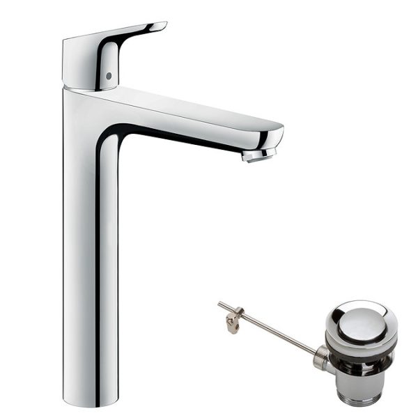 hansgrohe Focus Single Lever Basin Mixer 230 with Pop up Waste - Image 3
