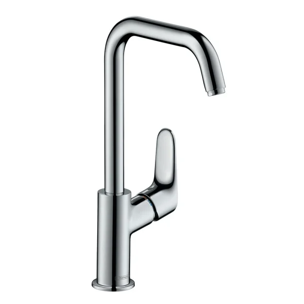 hansgrohe Focus Single Lever Basin Mixer 240 with Swivel Spout and Pop up Waste