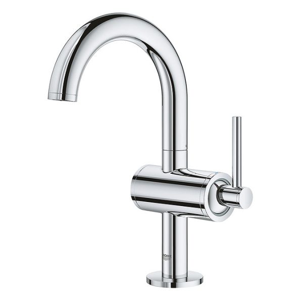 Grohe Atrio Single Lever M Size Mono Basin Mixer with Click Clack Waste   Chrome - Image 2