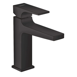 hansgrohe Metropol Matt Black Single Lever Basin Mixer 110 + Waste