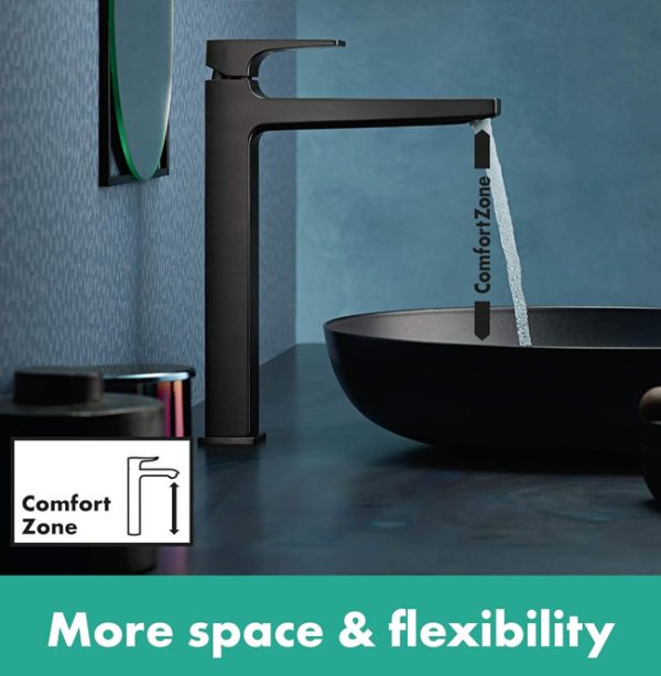 hansgrohe Metropol Matt Black Single Lever Basin Mixer 260 + Waste - Image 4