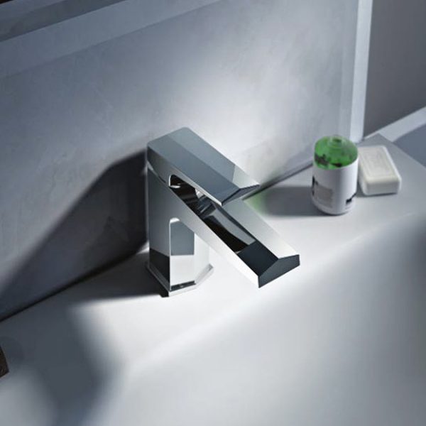 Venice Modern Geometric Basin Mixer Tap + Waste - Image 5