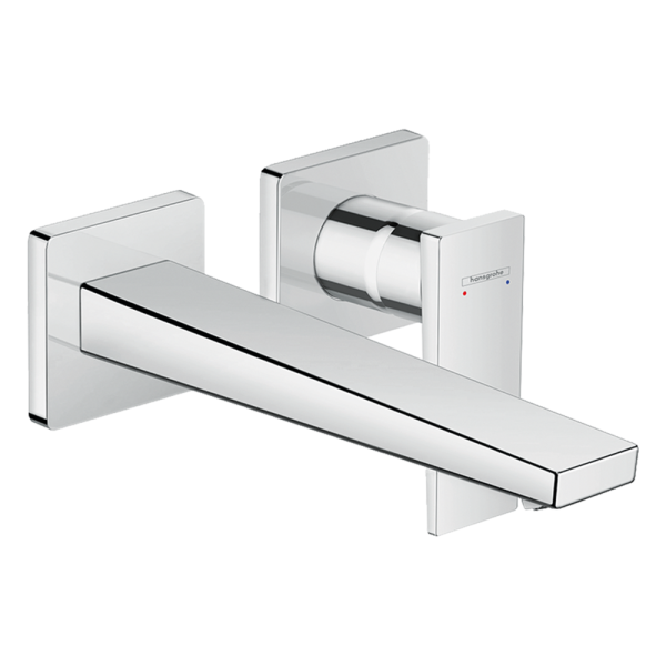hansgrohe Metropol Wall Mounted Single Lever Basin Mixer (Long Spout)