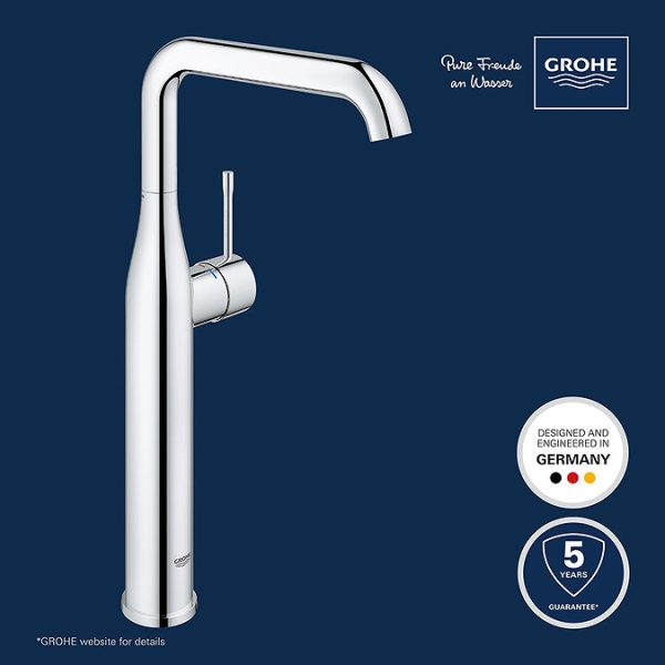 Grohe Essence Tall Mono Basin Mixer   Chrome - Image 7