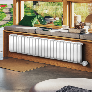 Terma Warp Room (Wi Fi Controlled) H330 x W1565 Matt White Electric Radiator with 1kw VEO Heating Element