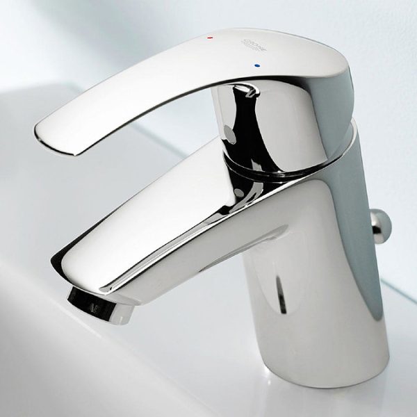 Grohe Eurosmart Mono Basin Mixer with Pop up Waste - Image 4
