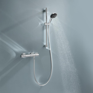 Grohe Precision Trend Thermostatic Shower Mixer 1/2" with Shower Set   Chrome