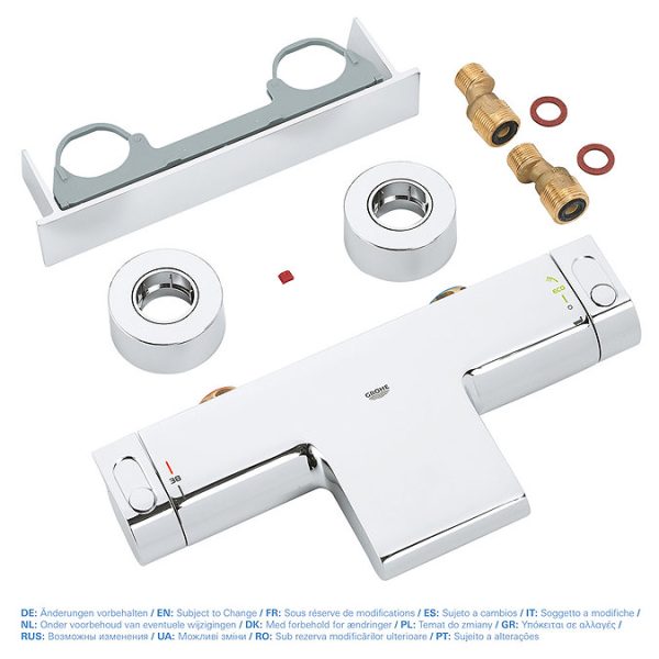 Grohe Grohtherm 2000 Wall Mounted Thermostatic Bath Shower Mixer - Image 7