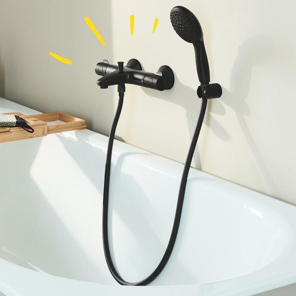 Grohe Precision Start Matt Black TMV2 Wall Mounted Thermostatic Bath Shower Mixer - Image 5
