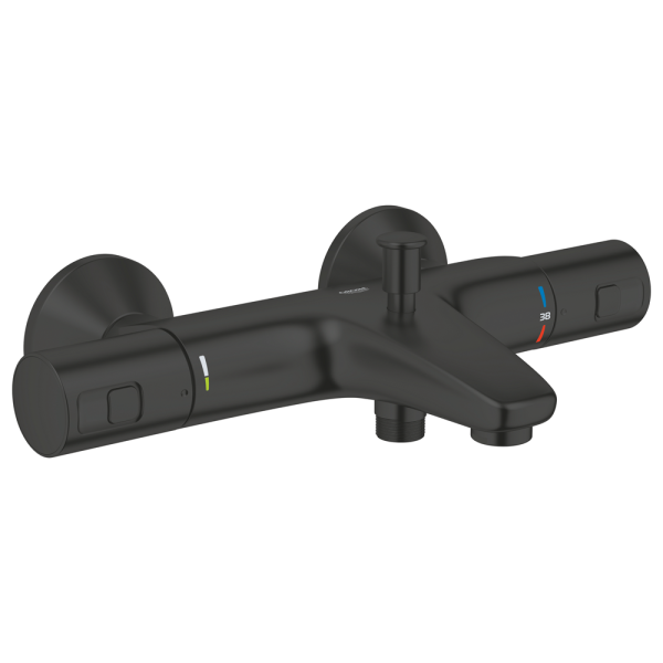 Grohe Precision Start Matt Black TMV2 Wall Mounted Thermostatic Bath Shower Mixer