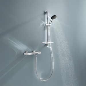 Grohe Precision Feel Thermostatic Shower Mixer 1/2" with Shower Set   Chrome