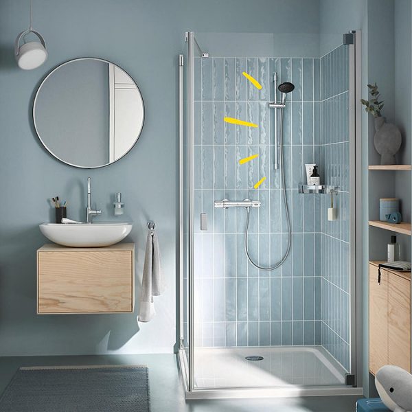 Grohe Precision Feel Thermostatic Shower Mixer 1/2" with Shower Set   Chrome - Image 2