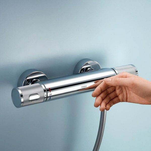 Grohe Precision Feel Thermostatic Shower Mixer 1/2" with Shower Set   Chrome - Image 3