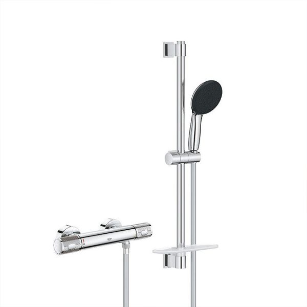 Grohe Precision Feel Thermostatic Shower Mixer 1/2" with Shower Set   Chrome - Image 4