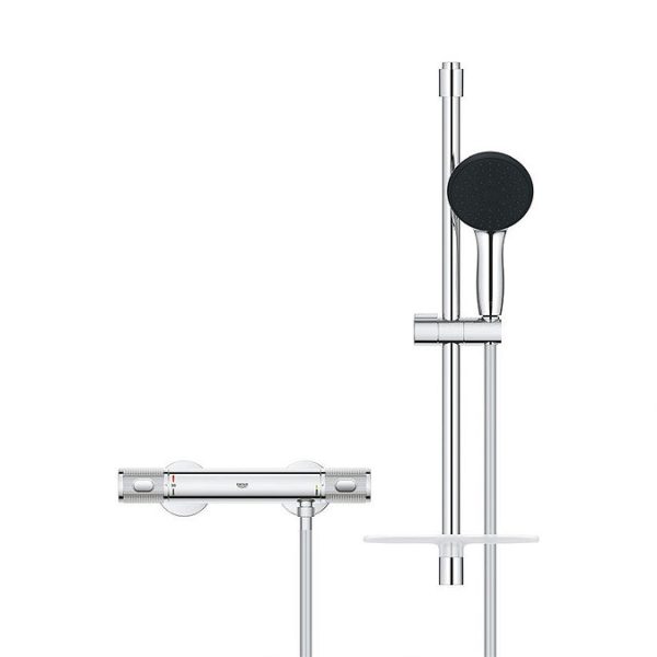Grohe Precision Feel Thermostatic Shower Mixer 1/2" with Shower Set   Chrome - Image 5