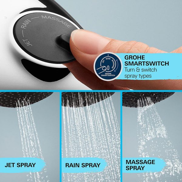 Grohe Precision Feel Thermostatic Shower Mixer 1/2" with Shower Set   Chrome - Image 7