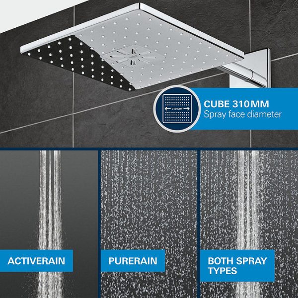 Grohe Precision SmartControl Concealed Shower System with Vitalio SmartActive 310 Cube - Image 10