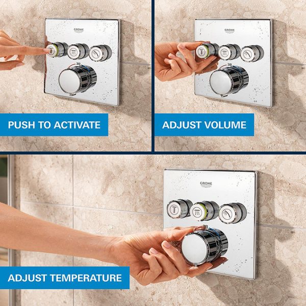 Grohe Precision SmartControl Concealed Shower System with Vitalio SmartActive 310 Cube - Image 11