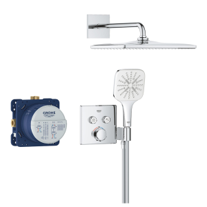 Grohe Precision SmartControl Concealed Shower System with Vitalio Rain Mono 310 Cube