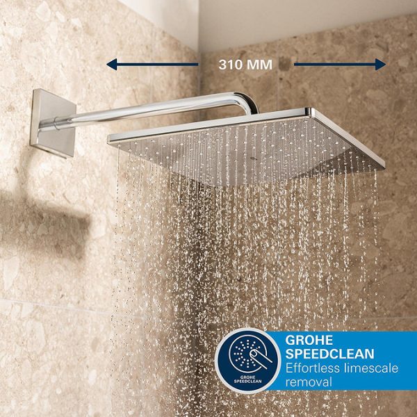 Grohe Precision SmartControl Concealed Shower System with Vitalio Rain Mono 310 Cube - Image 12