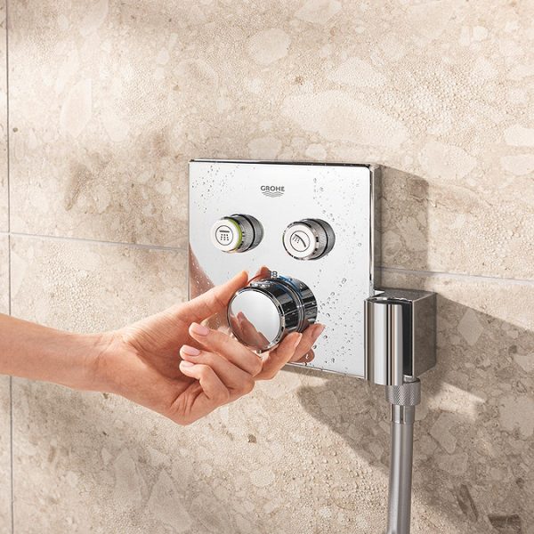 Grohe Precision SmartControl Concealed Shower System with Vitalio Rain Mono 310 Cube - Image 7