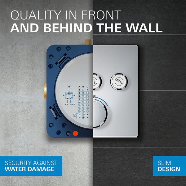 Grohe Precision SmartControl Concealed Shower System with Vitalio Rain Mono 310 Cube - Image 15