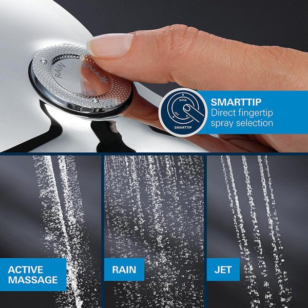 Grohe Precision SmartControl Concealed Shower System with Vitalio Rain Mono 310 Cube - Image 16