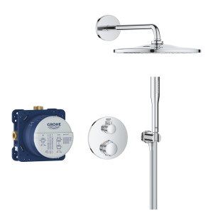 Grohe Precision Thermostat Concealed Shower System with Vitalio Rain Mono 310