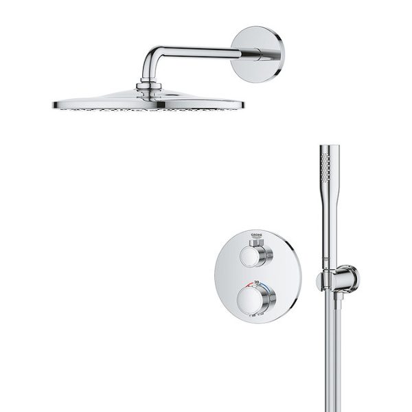 Grohe Precision Thermostat Concealed Shower System with Vitalio Rain Mono 310 - Image 3