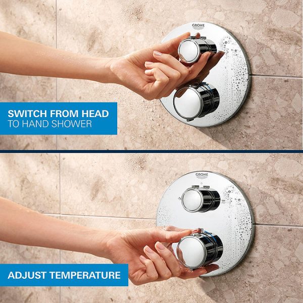 Grohe Precision Thermostat Concealed Shower System with Vitalio Rain Mono 310 - Image 11