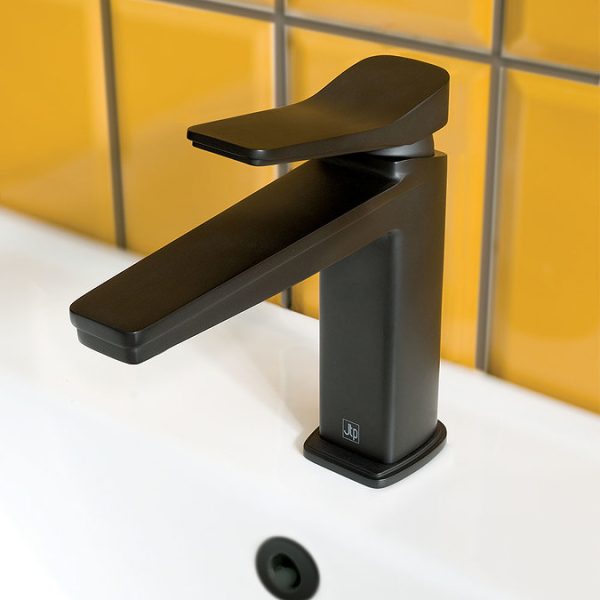 JTP Hix Matt Black Single Lever Basin Mixer - Image 2