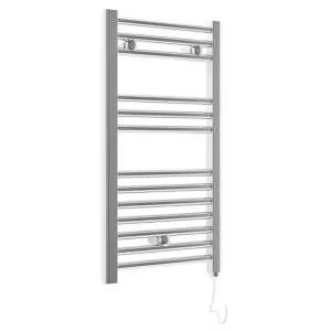 E Diamond Electric Only Heated Towel Rail   W400mm x H720mm   Chrome   Straight