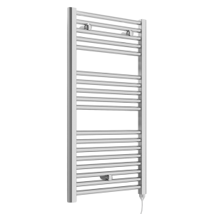 E Diamond Electric Only Heated Towel Rail   W480mm x H920mm   Chrome   Straight