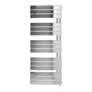 E Delta Electric Only Heated Towel Rail   W550mm x H1380mm   Chrome