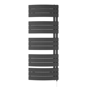 E Delta Electric Only Heated Towel Rail   W550mm x H1380mm   Anthracite