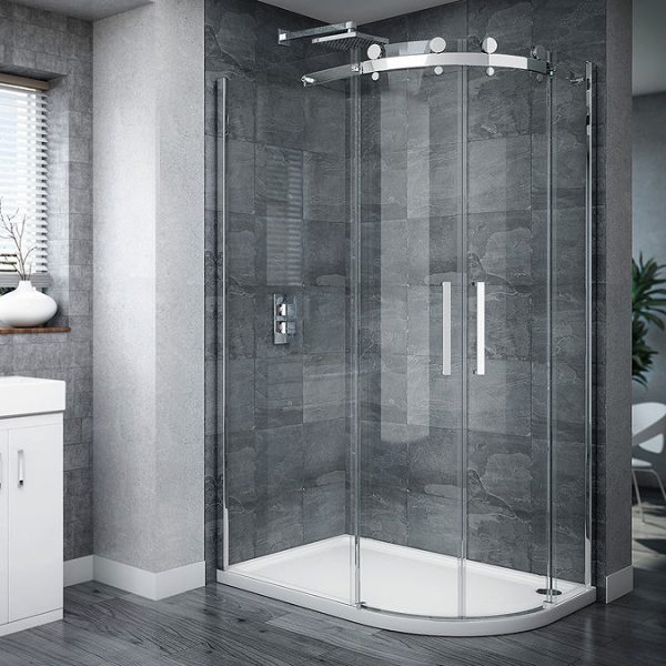 Nova Frameless 1200 x 800mm Offset Quadrant Enclosure - Image 2
