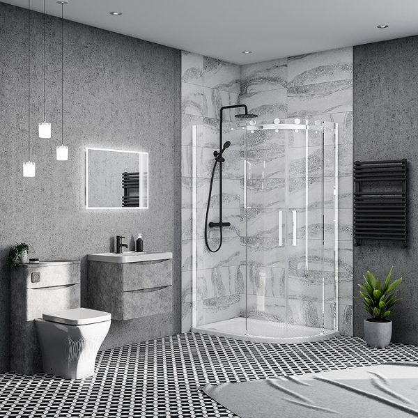 Nova Frameless 1200 x 800mm Offset Quadrant Enclosure - Image 4