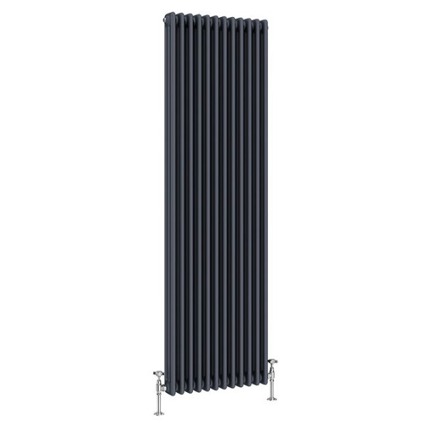 Keswick 1800 x 560mm Cast Iron Style Traditional 3 Column Anthracite Radiator - Image 5