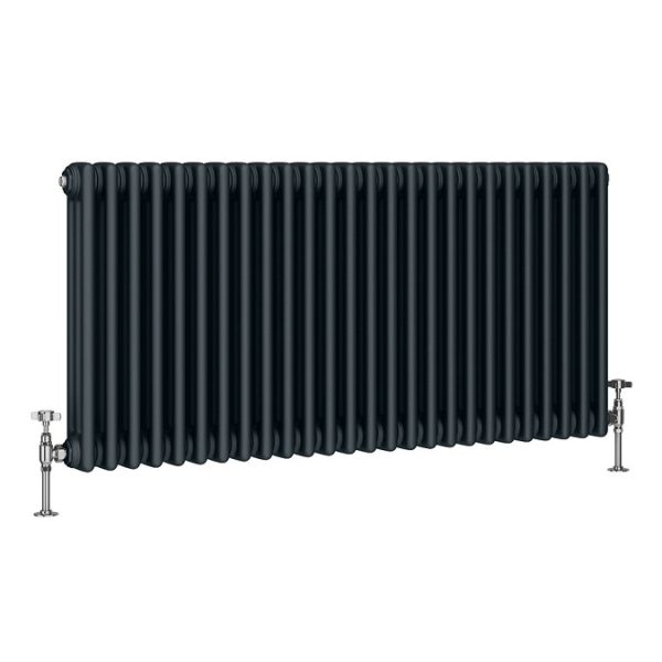 Keswick 600 x 1190mm Cast Iron Style Traditional 3 Column Anthracite Radiator - Image 2