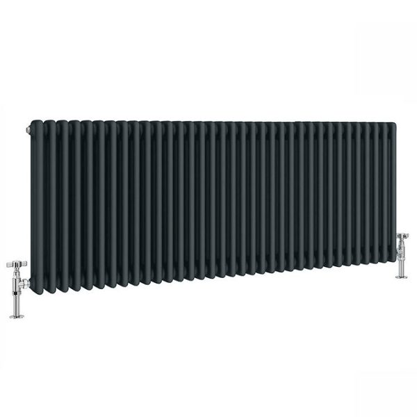 Keswick 600 x 1550mm Cast Iron Style Traditional 3 Column Anthracite Radiator - Image 4
