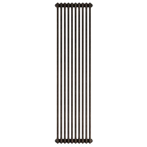 Keswick 1800 x 470mm Cast Iron Style Traditional 3 Column Antique Mottled Copper Radiator - Image 3