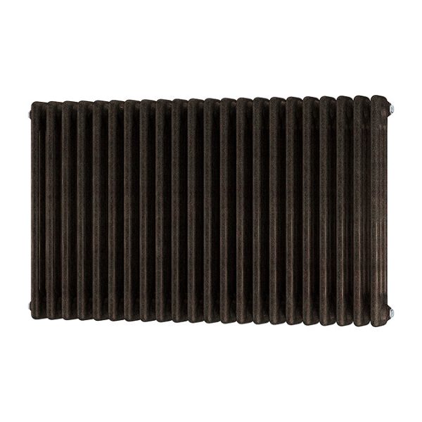 Keswick 600 x 1010mm Cast Iron Style Traditional 3 Column Antique Mottled Copper Radiator - Image 2