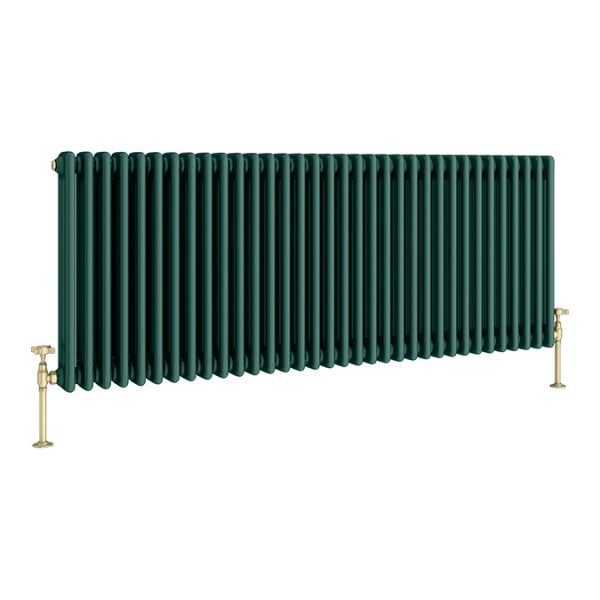 Keswick 600 x 1550mm Cast Iron Style Traditional 3 Column Regal Green Radiator - Image 2