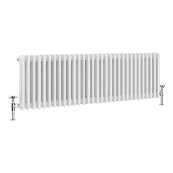 Keswick 450 x 1415mm Cast Iron Style Traditional 3 Column White Radiator - Image 2